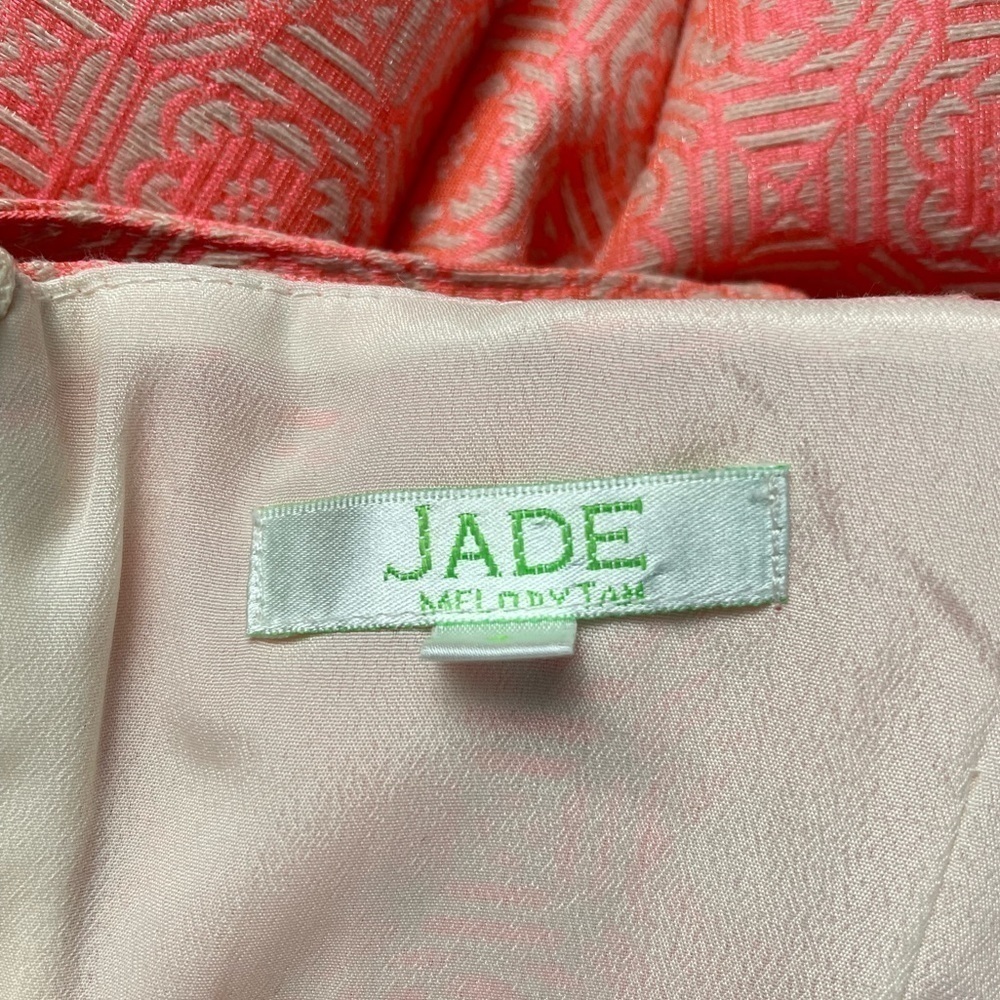 Jade Melody Tam Printed Sleeveless Mini‎ Dress in Pink Tan Size Small - Picture 5 of 5